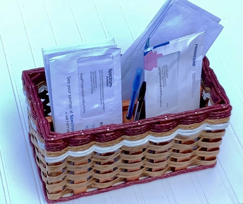 Mail Organizer Basket Etsy