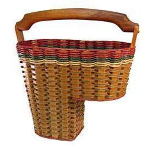 Stair Step Basket solid Mahogany wood by Foxcreek Baskets