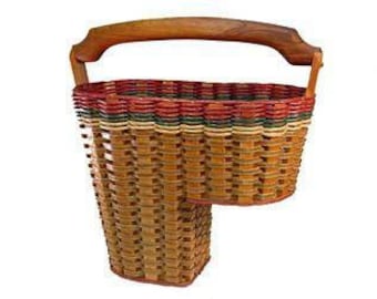 Stair Step Basket solid Mahogany wood by Foxcreek Baskets