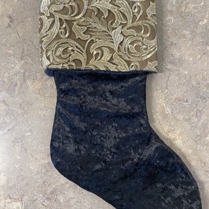 Black and Gold Christmas Stocking