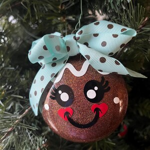 Gingerbread Girl Ornament,  Glass Christmas Ornaments.