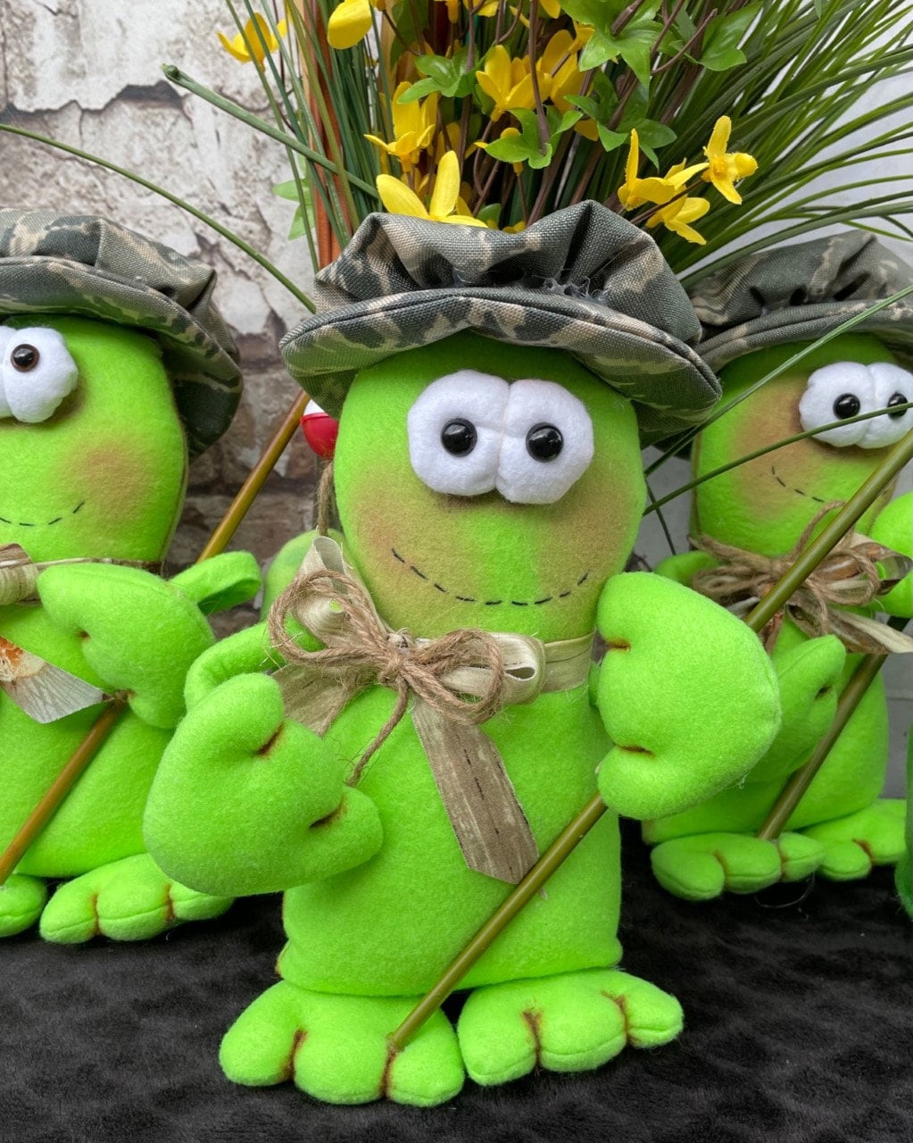 smile  Fishing Frogs Wreath Attachments / Stuffed Animals - Etsy
