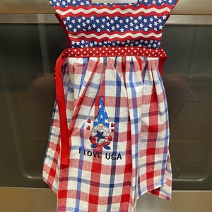 Patriotic Kitchen Hanging Towel, Oven Door Towel, Hand Towel