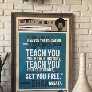 Black Panther Party Newspaper Poster feat. Assata Shakur