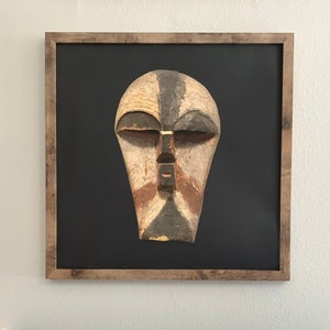 18&quot;x 18&quot; Congo (Kifwebe) African Mask Poster Print, African artifacts, African art, Black history, Black-owned