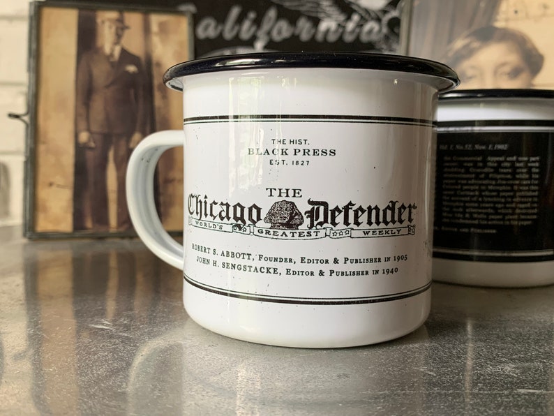 Hist. Schwarze Zeitung Der Chicago Defender Becher Bild 3