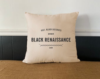 Hist. Black Renaissance District Double-Sided Pillow