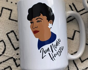 Zora Neale Hurston Silence double-sided Coffee Mug, Black History, Black writers, Black women, Black-owned, African American culture,
