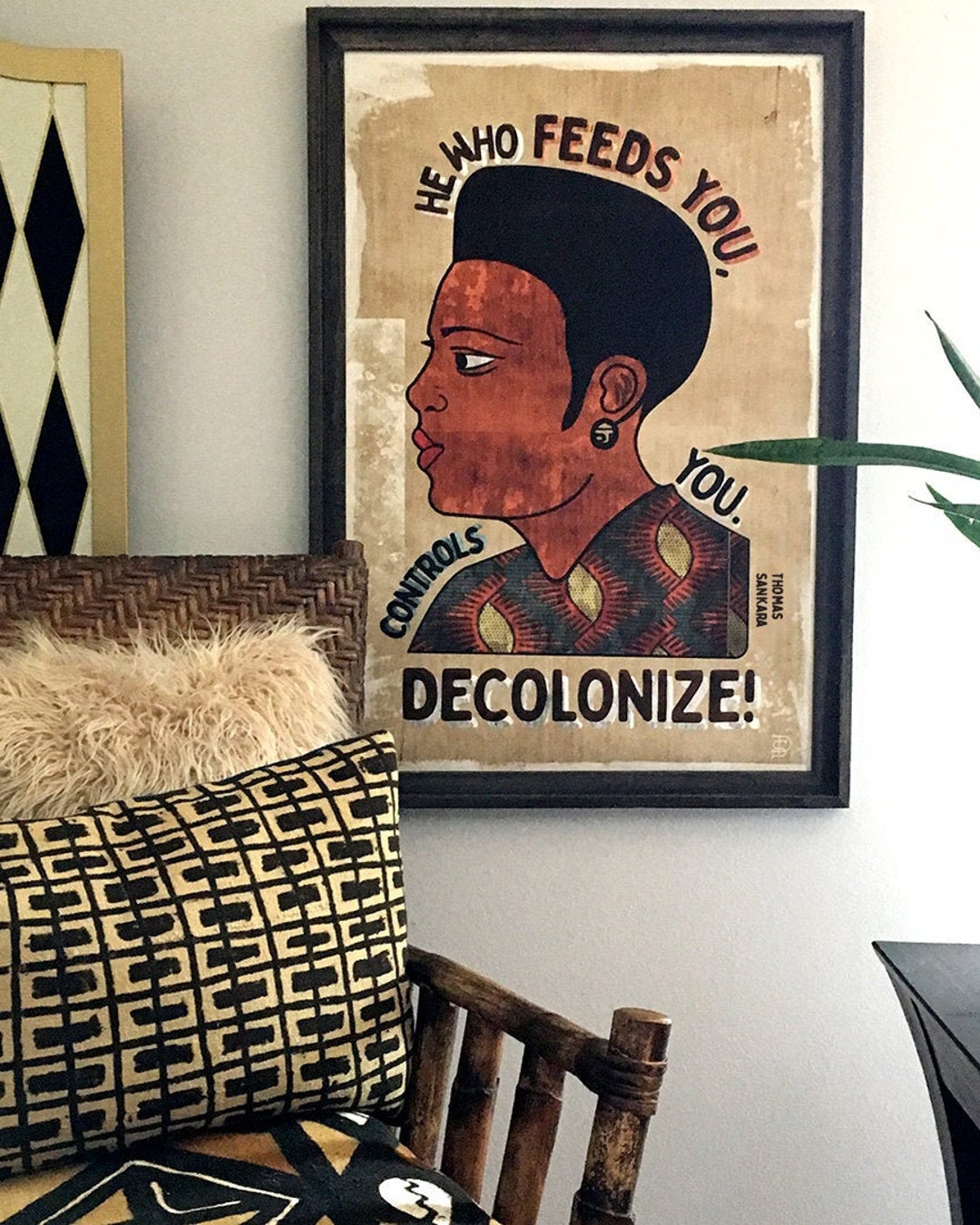 Pan-african Barber Shop Sign Poster Feat, a Thomas Sankara Quote Wall ...