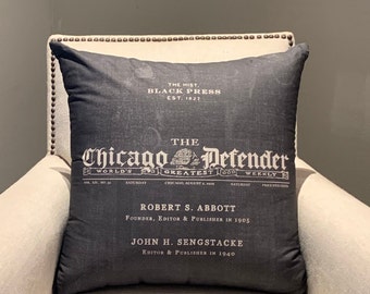 The Chicago Defender Newspaper Pillow