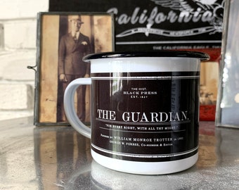 Hist. Mug double-face Black Press The Guardian, William Trotter, Histoire des Noirs, Propriété noire, Journaux noirs, Activiste noir