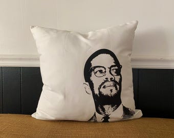Almohada de doble cara Malcolm X United, historia afroamericana, propiedad de personas negras, activista negro, cultura afroamericana