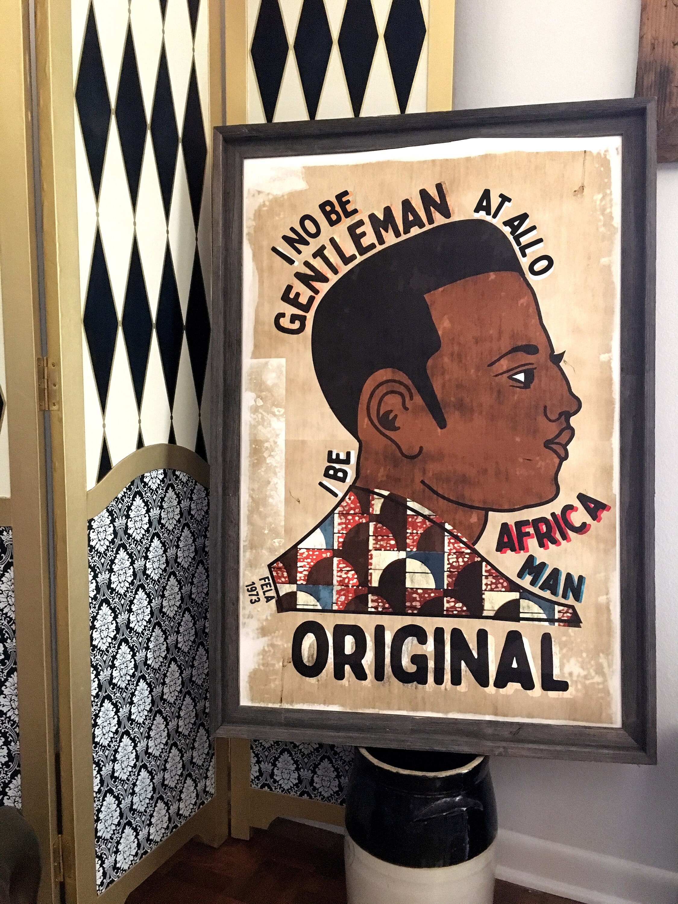 Affiche d'enseigne de Salon Coiffure Africaine Moderne 24 Po X 36 Po