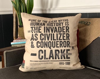 Almohada de historia panafricana Dr. John Henrik Clarke, de doble cara, historia afroamericana, historiadores afrodescendientes, escritores afrodescendientes, panafricanismo, propiedad de afrodescendientes