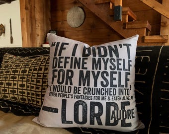 Cuscino bifacciale di Audre Lorde, storia nera, poeti neri, scrittori neri, di proprietà nera, attivista nera, femminista