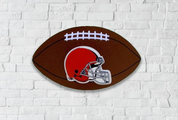 Cleveland Browns Football Sign 3d Wall Art Home Decor Etsy
