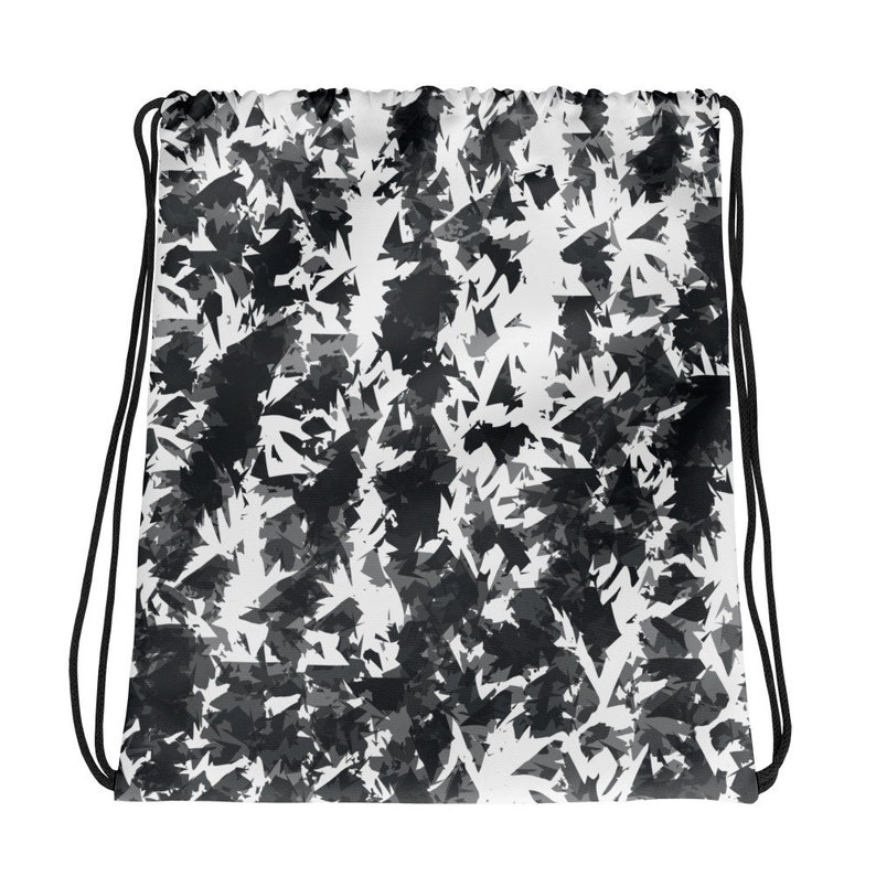 Black /& White Sack Bag Printed Sack Pack Jenny Sackpack