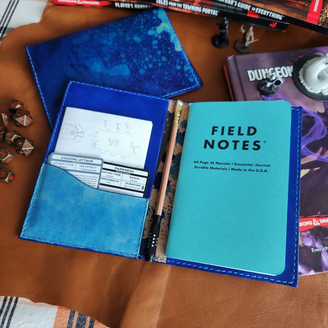 Bubbly Blue Leather Notebook Cover Etsy
