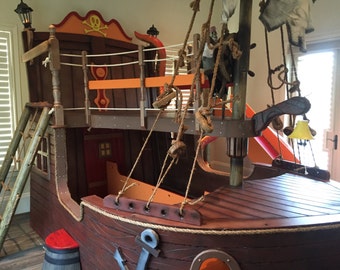 kids pirate ship bed