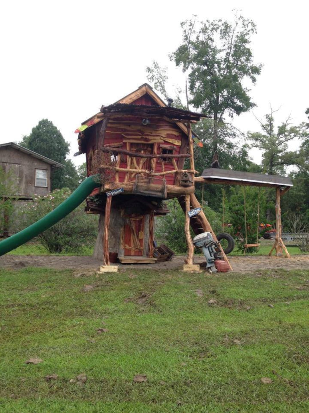 Fish Camp Shanty Tree House Play Structure - Etsy