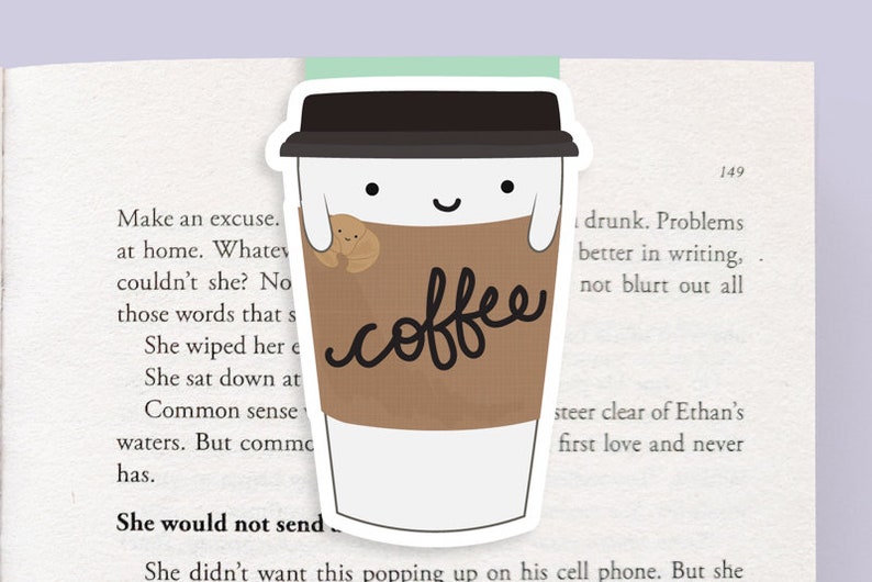 Coffee Paper Cup Magnetic Bookmark Jumbo image 1