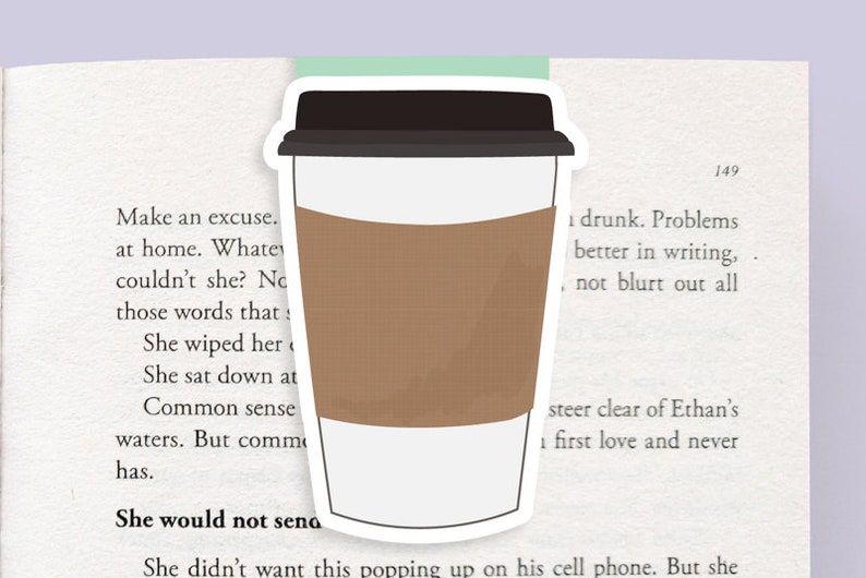 Coffee Paper Cup Magnetic Bookmark Jumbo image 2