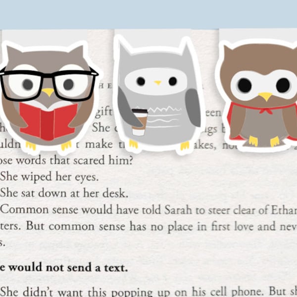 Owl Mini Magnetic Bookmarks (Mini 3 Pack)