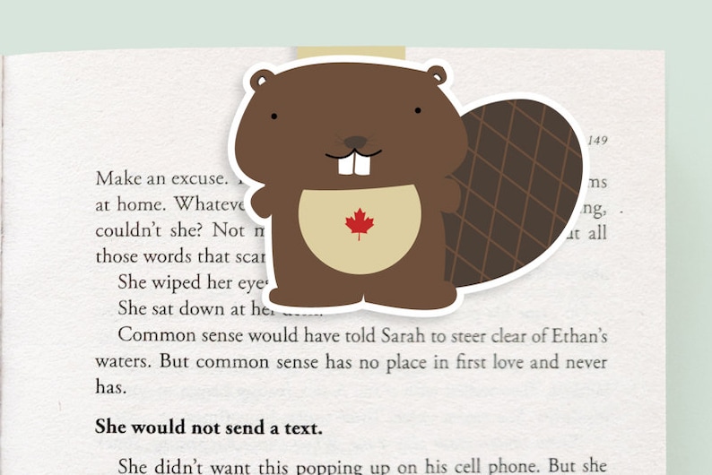 Beaver Magnetic Bookmark Jumbo image 1