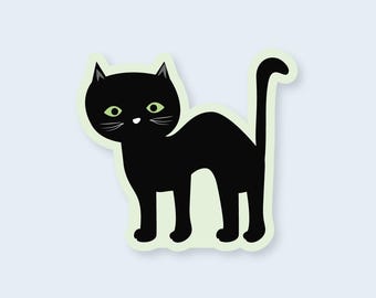 Black Cat Vinyl Sticker