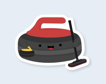 Curling Vinyl Sticker