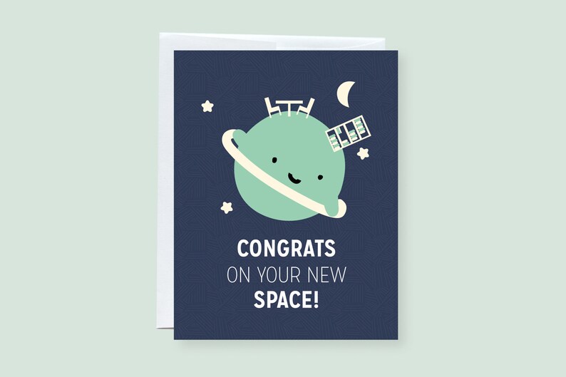 New Space Punny Greeting Card image 1