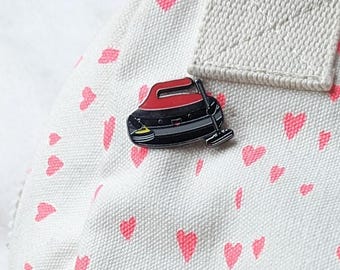Curling Enamel Pin