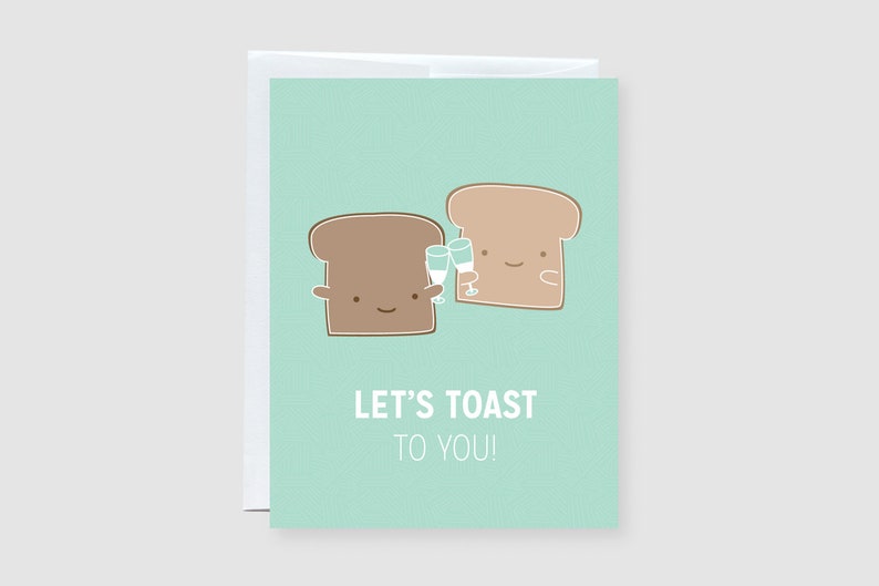Let's Toast to You Punny Greeting Card image 1
