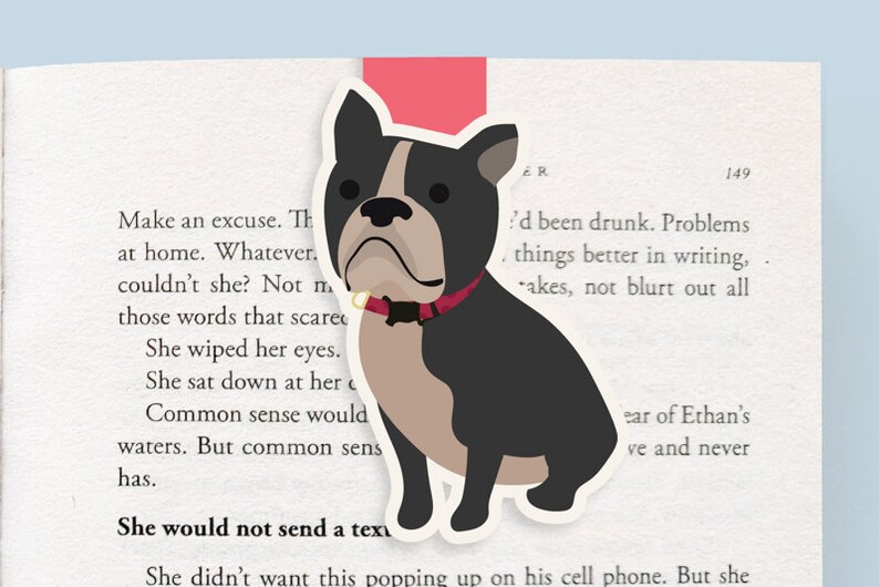 Boston Terrier Dog Magnetic Bookmark (Jumbo) Boston Terrier Dog Magnetic Bookmark (Jumbo)