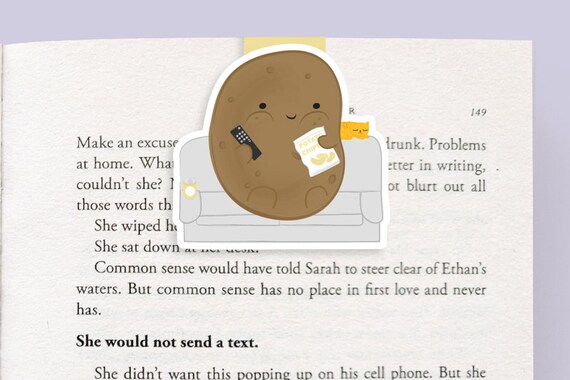 Couch Potato Magnetic Bookmark Jumbo Etsy