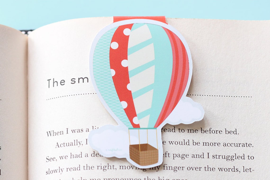 Hot Air Balloon Magnetic Bookmark jumbo - Etsy