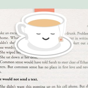 Tea cup magnetic bookmark image 1
