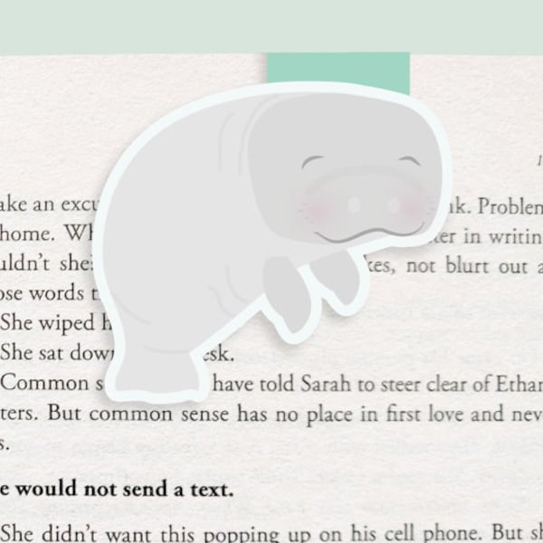 Manatee Magnetic Bookmark (Jumbo)