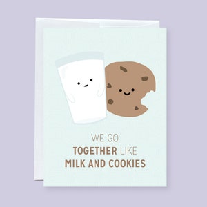 Biscuit et amitié au lait Carte de vœux