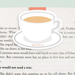 Tea cup magnetic bookmark image 2