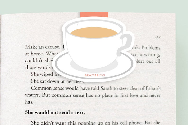 Tea cup magnetic bookmark image 2