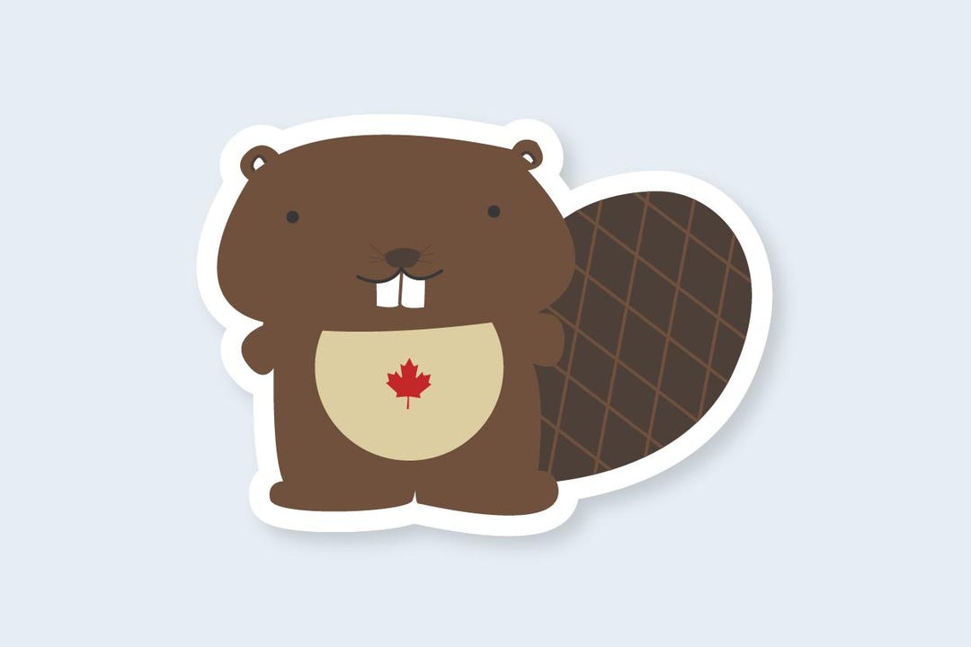 Beaver Vinyl Sticker - Etsy