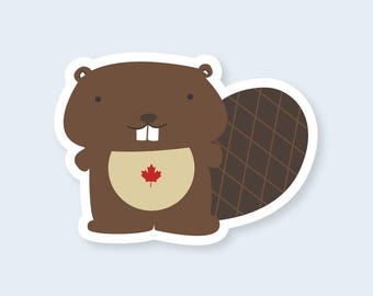Beaver Vinyl Sticker