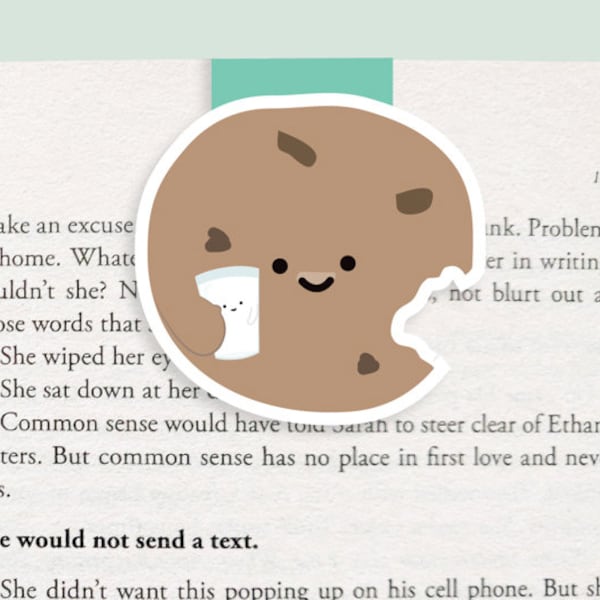 Cookie Holding Milk Magnetic Bookmark (Jumbo)