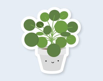 Pilea Plant Vinyl Sticker