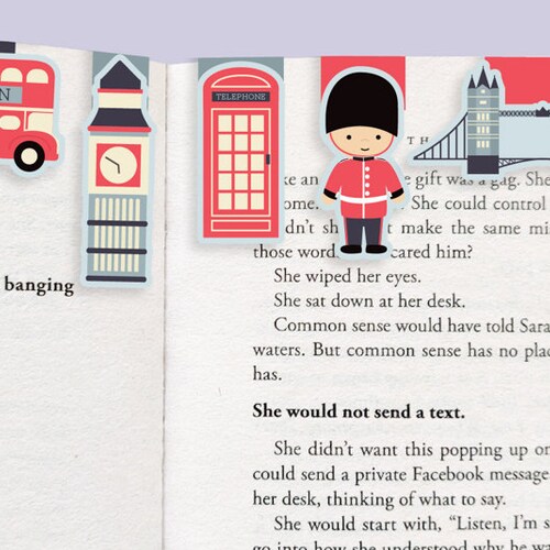 London Mini Bookmarks 5 Pack Etsy