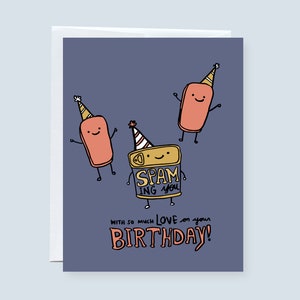 Vous envoyer du spam avec tant d'amour pour votre anniversaire Punny Carte de vœux