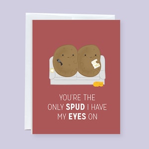 Couch Potato Punny Relationship Greeting Card