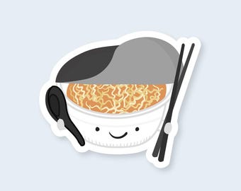 Instant Noodle Vinyl Sticker