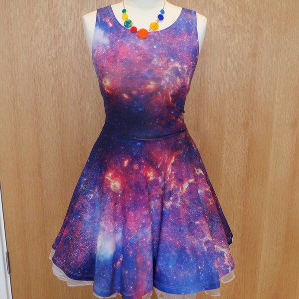 S (UK10/US6) Galaxy paars Skater jurk
